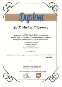 Dyplom Michał Filipowicz